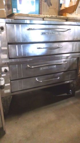 Bakers pride 4151 double deck natural gas pizza oven for sale