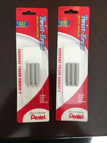 Pentel Eraser For Twist Erase Carded (Bundle Of 2)