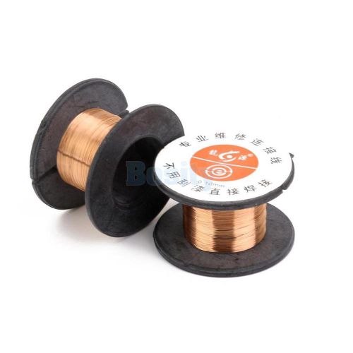 2pcs 0.1mm copper solder soldering ppa insulated enamelled reel wire 11.5m for sale