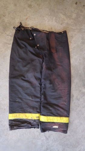 Lion BodyGuard Turn Out Gear Firefighter Pants USED 38R Black Yellow
