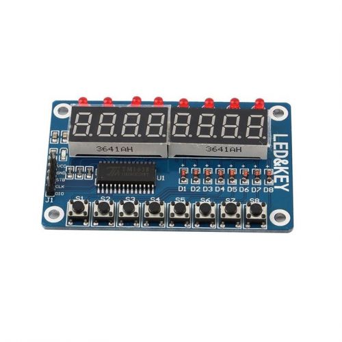 1pc 8-bit digital led tube 8-bit tm1638 key display module for avr arduino new s for sale