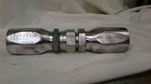 2 aeroquip reusable hose fittings-male/female jic -16 x 1&#034; hose 100r2 for sale