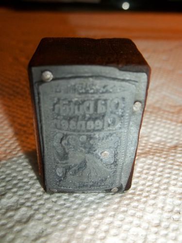 VINTAGE WOODEN PRINTER LETTERTYPE BLOCK-OLD DUTCH CLEANSER-GIRL WITH WOODEN SHOE