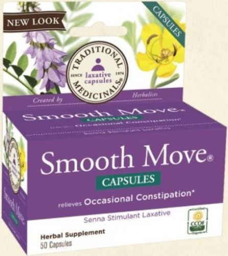 Traditional Medicinals Smooth Move Senna Capsule - 50 per pack -- 3 packs per ca