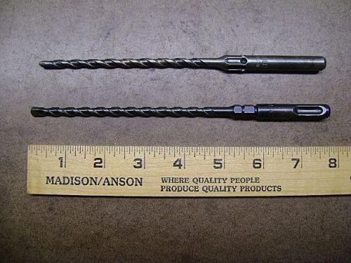 Two Hammer Drill Bits, HILTI 1/4&#034; TKB Germany &amp; Unmarked #305 1/4&#034; Denmark,CLEAN