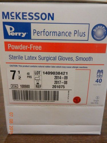 McKesson 201075 Latex Powder-Free Surg Glove Sz 7.5 Smooth 40prs