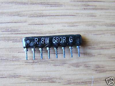 12  pcs 4 x 680 ohm resistor network 1A4