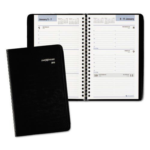 DayMinder Recycled Weekly Appointment Book, 4 7/8&#034; x 8&#034; Inches, Black (G200-00)