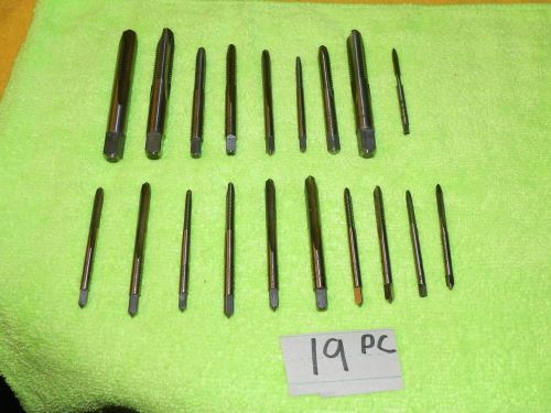 19 Lot Machinist Threader Tap Tool toolmaker mechanic gunsmith Metal