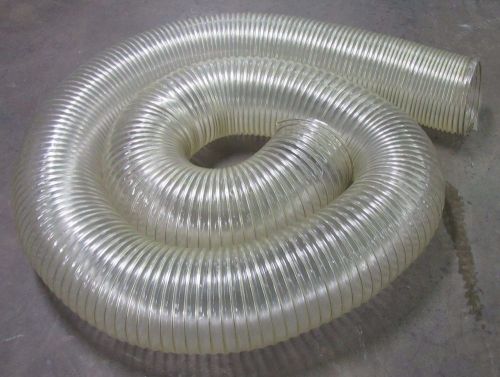 NO NAME 10&#034; DIAMETER CLEAR SEE THROUGH FLEXIBLE DUCT TUBE hose 21&#039; IN LENGTH NEW