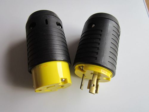 Pass &amp; Seymour L520P L520C Male / Female Turnlock Plug &amp; Connector Pair NEW