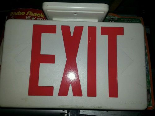 LED Red Emergency Exit Sign - Modern Battery Backup UL924    E3SCR