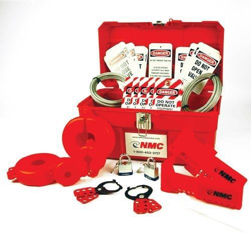 Nmc vlok1 31 piece safety sign valve lockout kit for sale