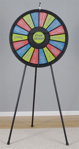 Black Floor Prize Wheel, 18 Slot