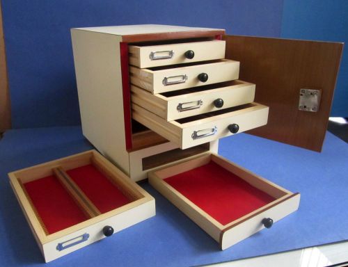 New wooden microscope prepared slide storage cabinet for 500 slides - kayco for sale