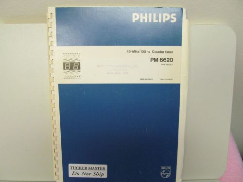 PHILIPS PM6620 COUNTER/TIMER   MANUAL/SCHEMATICS/PARTS /LAYOUTS