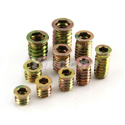 Qty10 m6 m8 m10 furniture hex drive head nuts for wood insert for sale