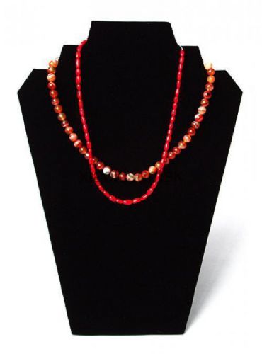 Folding black velvet necklace easel jewelry display showcase bust holder for sale