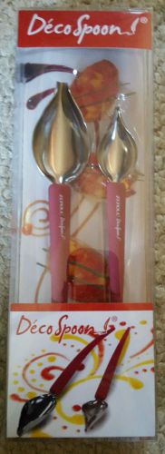 ZEROLL COMMERCIAL PLATE DECORATION DECO SPOON / 1 SMALL &amp; 1 LARGE SPOON 6100-DS