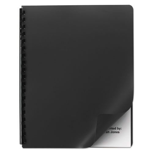 Opaque plastic binding system covers, 11-1/4 x 8-3/4, black, 25/pack for sale