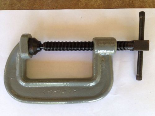 WILTON #104 STEEL C-CLAMP Extra Heavy Duty  - 4 inch GRAY - Made in U.S.A.