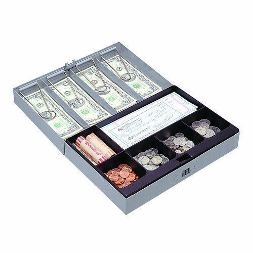 Sparco combination lock cash box steel 11-1/2 x 7-3/4 x 3-1/4 inches gray (sp... for sale