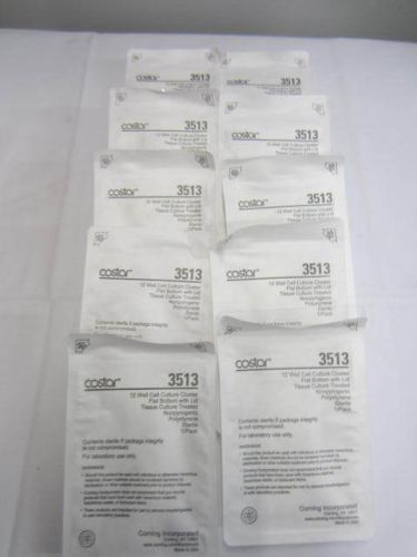 LOT OF 10       NEW CORNING COSTAR 3513 12-WELL CELL CUTLURE CLUSTER TRAY