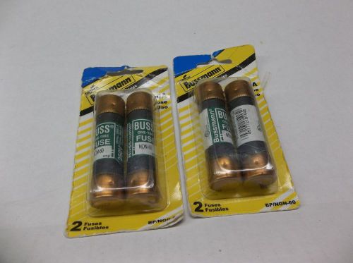 2 packs cooper bussman fuses 60a general purpose bp/non-60  4 total fuse for sale