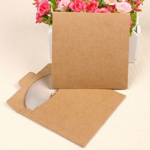 200X Thick Kraft Paper CD DVD Sleeve Envelopes Case Disc CD Packaging Bags