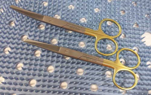 TC Sharp Blunt Scissors 5.5&#034; Straight Curved Inserts GERMAN Dissecting Surgical