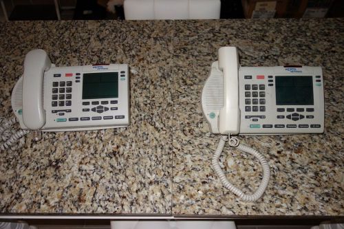 Lot of 2 Nortel M3904 Platinum Display Business Telephones NTMN34FB66 NTMN34GA66
