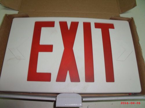 LIGHTED EXIT SIGN WITH ARROWS, AC AND BATTERY BACKUP NOS