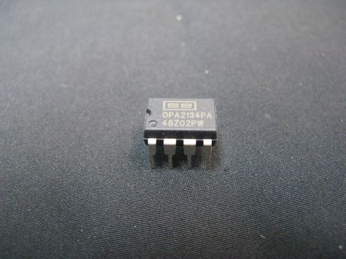 QTY 2:TEXAS INSTRUMENTS BURR BROWN OPA2134 DUAL CHANNEL OPAMP, HIGH PERFORMANCE!