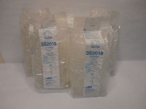 Lot of 625 Falcon 352018 14mL Round Bottom PP Test Tube 17 x 100mm