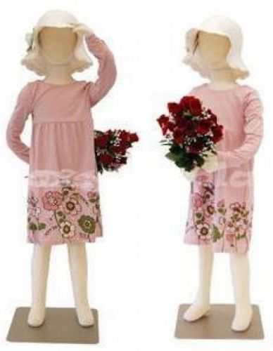 (JF-CH05T) New Child Dress Form 5 Years Old White Jersey Form Cover, With Head,