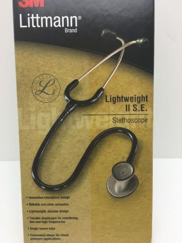 3M Littmann Lightweight II S.E. Stethoscope, Black Tube, 28 inch, 2450