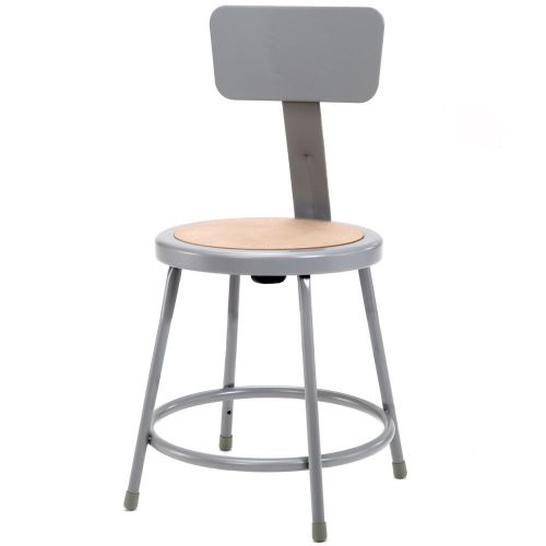 Nps round hardboard seat stool with backrest for sale