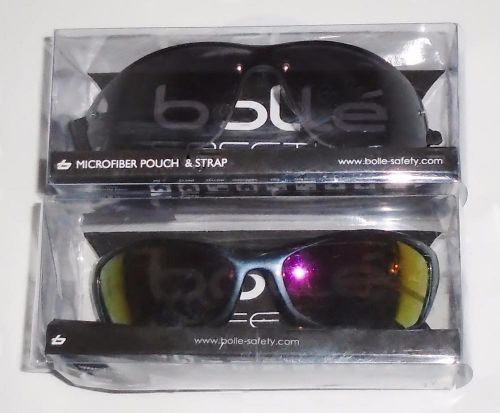 Bolle Safety Glasses, Silium Smoke or Spider Mirror, Anti-Scratch, Outdoor Wear