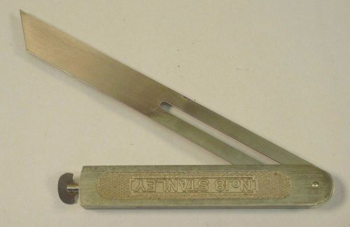 STANLEY No. 18 SLIDING T-BEVEL SQUARE 10&#034; NICKLE PLATED machinist tools *D