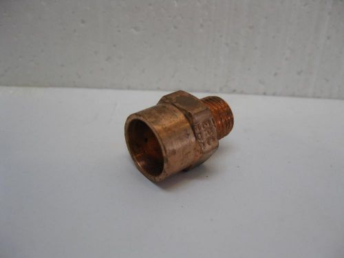 1/2&#034; Copper Sweat type to 1/4&#034; NMPT C+1/4&#034; NMPT Lot of (1) ONE Adapter