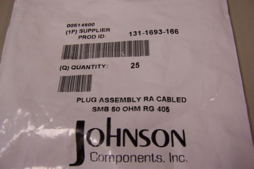 (25) Johnson 131-1693-166 Plug Assy RA /SMB/RG 405