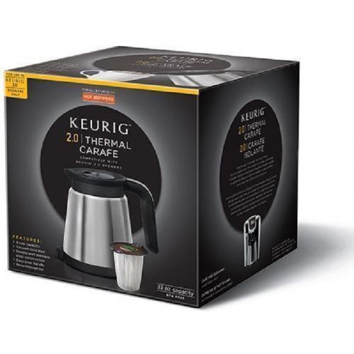KEURIG Stainless Steel 2.0 Thermal Coffee Carafe 32oz FACTORY-SEALED IN IT&#039;S BOX