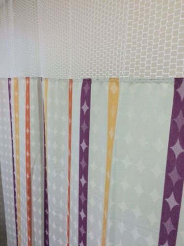 Hcs hospital cubicle curtain 104&#034;wide x 96&#034;long (pattern: elipse) &amp; track kit for sale