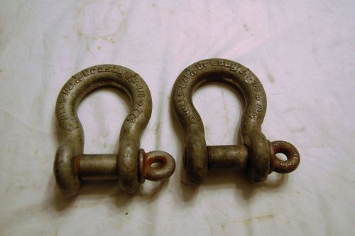 Pair of crosby 9-1/2 ton shackles for sale