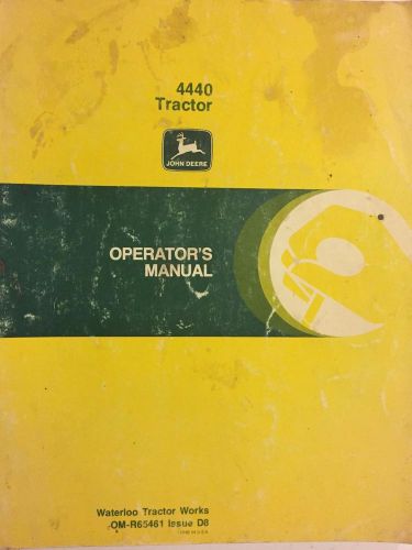 JOHN DEERE 4440 TRACTORS OPERATOR&#039;S MANUAL