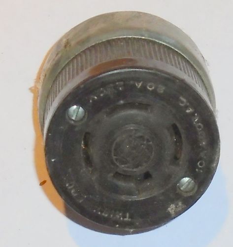 Hubbell Twist Lock Plug 20A 125/ 250V Vintage 4 prong Female Cable Connector pb1