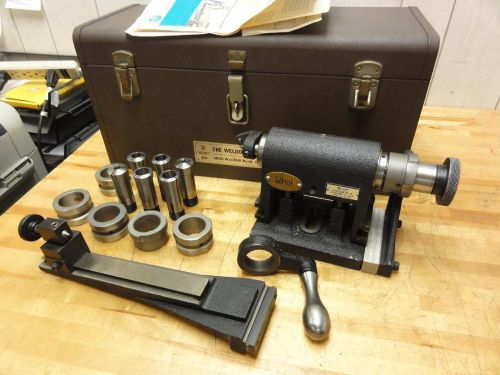 Rare weldon #1 tap sharpening fixture outboard extension collets, cams grinding for sale