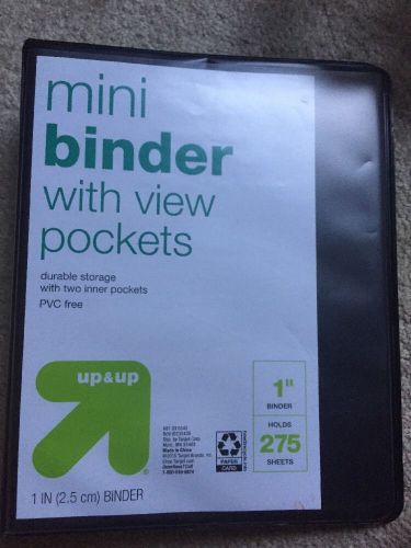 Mini Black 1inch Binder W/ Pockets