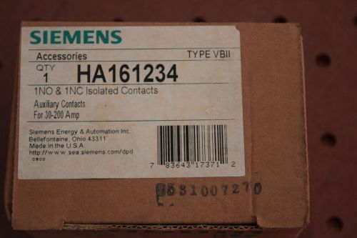 SIEMENS HA161234 AUXILIARY CONTACTS  1NO &amp; 1NC ISOLATED CONTACTS TYPE VBII
