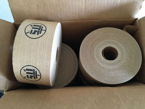 Lot of 8 rolls reinforced sealing brown tape with logo